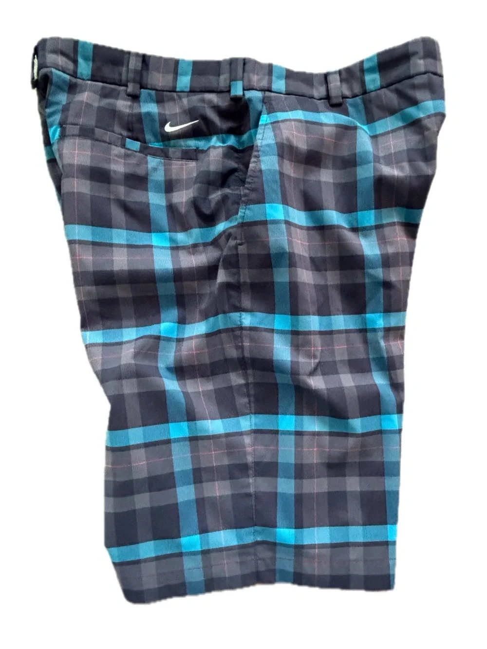 NIKE GOLF DRI-FIT Men’s Gray & Teal Poly Blend Shorts Size 34